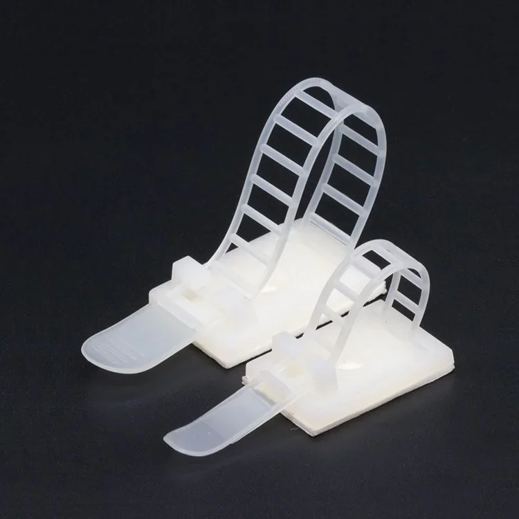 10pcs CL-1 CL-2 CL-3 Cable Clips Self Adhesive Mount Wire Clamps Line Tie Fixed Adjustable Fasten Organizer Holder White Black