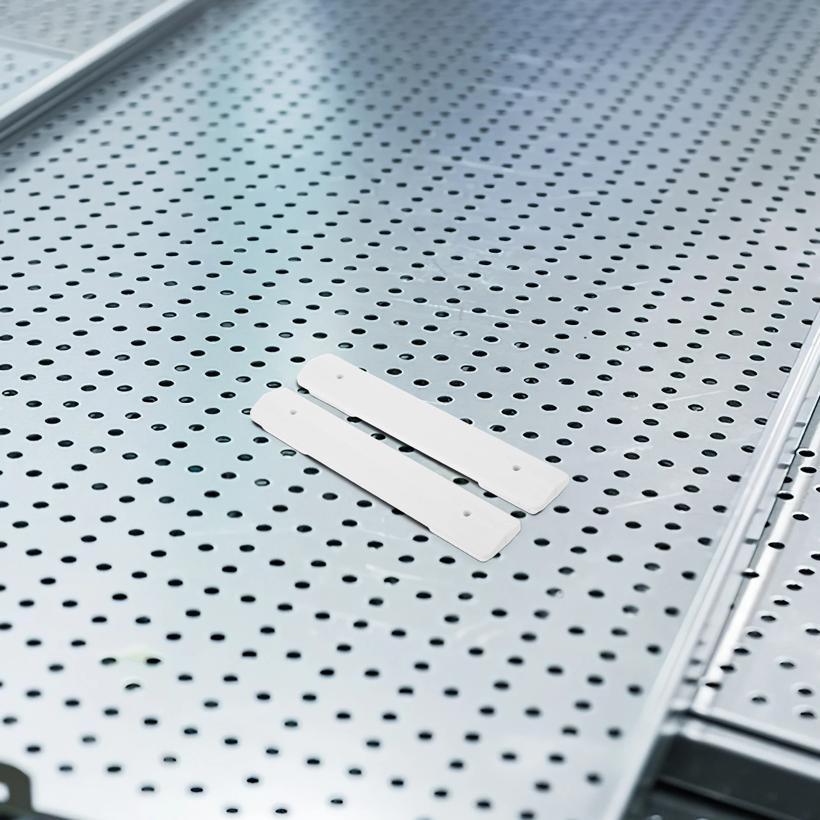 

2 Pcs Hooks Perforated Board Connecting Piece Heavy Duty Peg Garage Accessories Shelf Shelving White Organizer Office