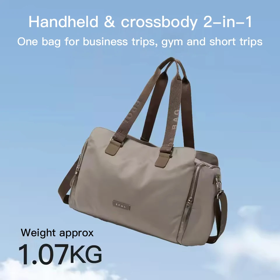 Epol Lightweight Travel Bag Water Resistant Large Capacity Handbag 2026 Unisex Dry And Wet Separation Gym Duffle Bag 6120-10