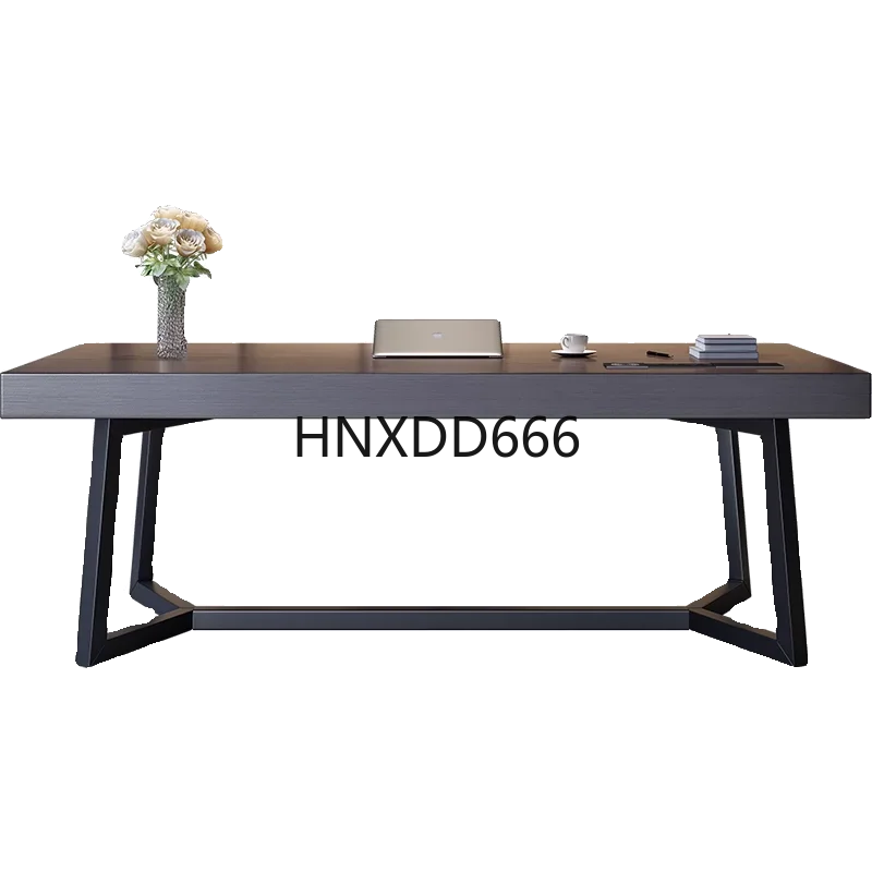 

Minimalist smoked wood desk and chair combination household