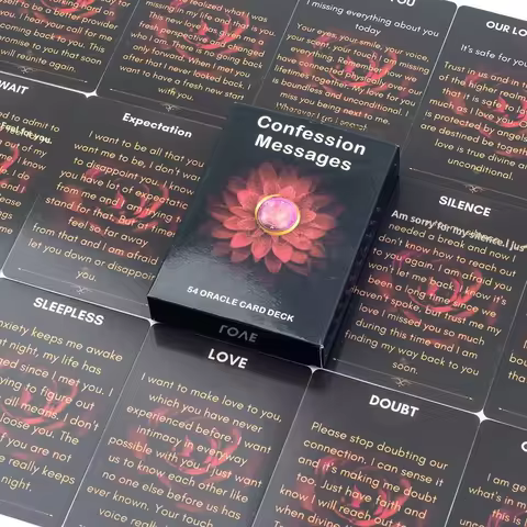 54 Oracle Card Deck for Confession Messages Love Message Prophecy Keywords Divination Board Game 10.3*7.3cm