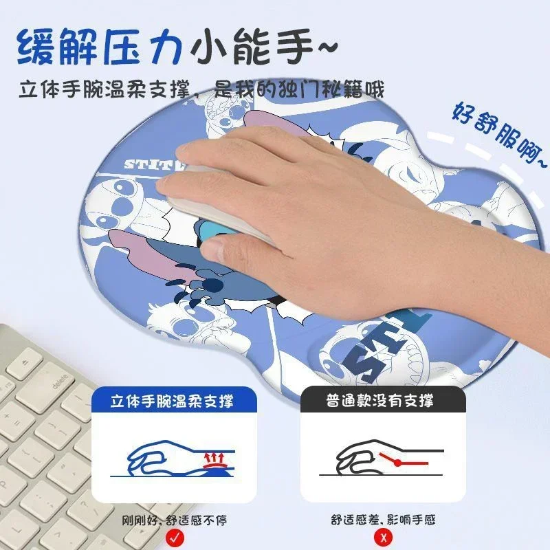 Disney Mouse Pad Stitch Lotso Wrist Rest Toy Story Cute Figure Computer Desk Gamer Mats Hand Wristband 3D Carpet Office Deskmat view 4