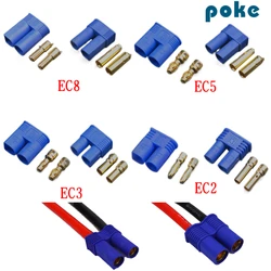 EC2 EC3 EC5 EC8 Battery Connector Set Male Female Gold Plated Banana Plug for RC Parts Airplane Aircraft