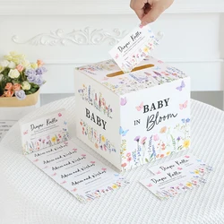 41Pcs Baby Shower Lottery Box Set Diaper Raffle Box Tickets Game Supplies Baby Shower Advice Cards Gender Reveal Party Decor