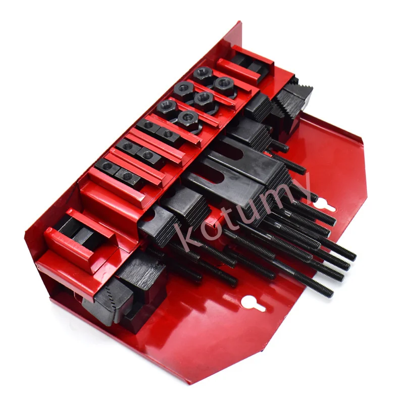 M12 Milling Machine Tool Combination Iron Platen Mold Parts 58PCS/Set Milling Machine Pressure Plate Universal Clamp Group Code