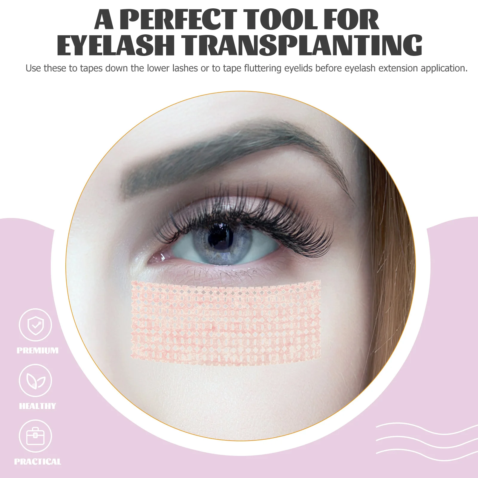 

3 Rolls Eyelash Tape for Eyelash Extensions Soft Fabric Adhesive Lash Patches Grafting Tools Under Skincare Safe