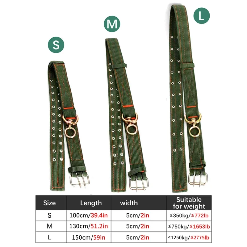 Strong Durable Belay Tie Adjustable Cattle Collar Cow Hauling Collar Livestock Feeding Supply Canvas Belt Veterinary Equipment