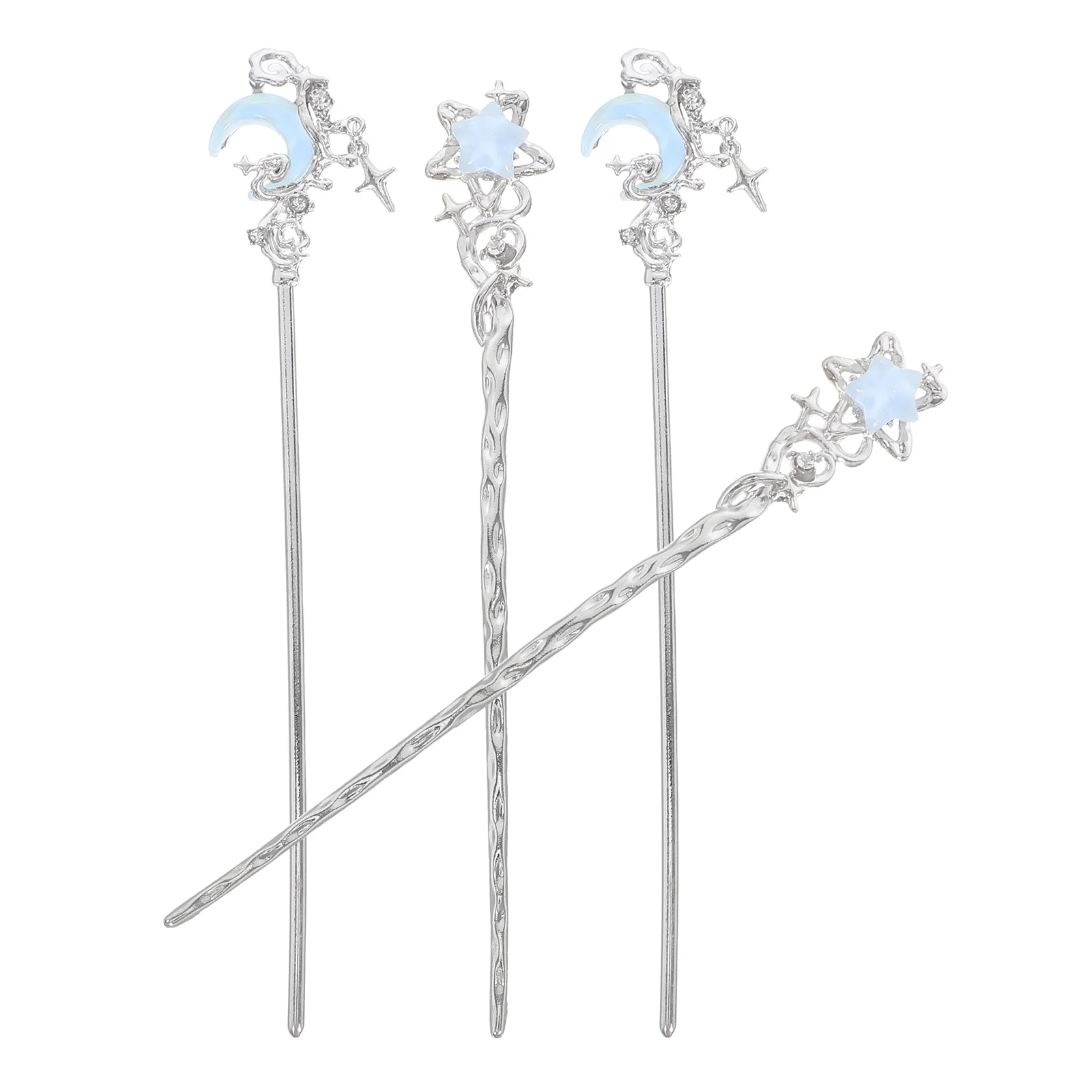 

4pcs Vintage Hairpin Chinese Clip for Women Metal Chopsticks Hair Sticks Pins Long Hair Bun Holder Retro Style