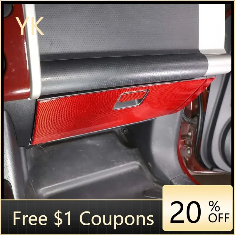 

Для Toyota FJ Cruiser 07-21 мягкое углеродное волокно, автомобильное отделение для хранения второго пилота, панель, накладка, наклейка, аксессуары для интерьера автомобиля