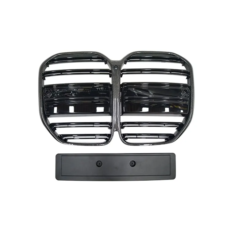 STLFFor BMWs 4 Series G22 شبكة ألياف الكربون المعدلة G22 M نموذج شبكة أمامية من ألياف الكربون الحقيقية يمكن استخدامها مع أو بدون تيار متردد #2
