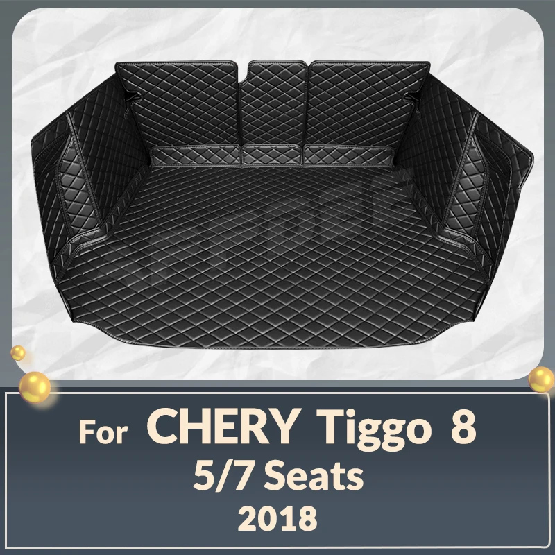 

Автомобильный коврик для багажника с полным покрытием для Chery Tiggo 8 5/7 мест 2018, автомобильный коврик для багажника, подкладка для груза, защитные аксессуары для интерьера