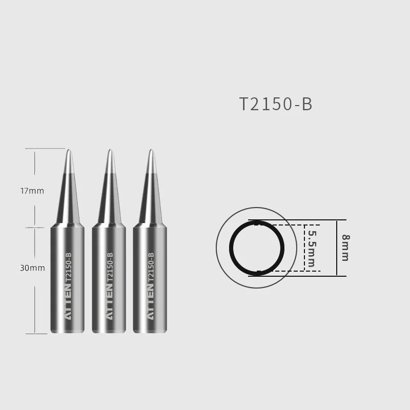 2pcs ATTEN Original Authentic T2150 Series Tips for ST-2150 ST-2150D 150W Soldering Iron