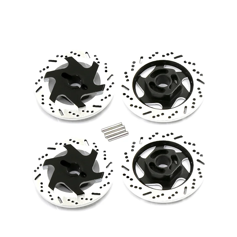 4 pz Disco Freno In Metallo Cerchione Scatola Adattatore Esagonale 12mm Per 1/10 Modelli Sakura D4 Racing Arrampicata RC Auto Pezzi di Ricambio accessori