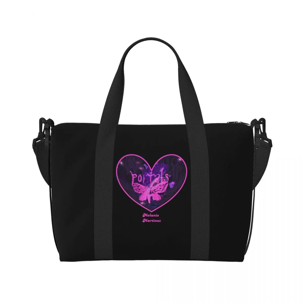 Custom Large Portals Mushroom Melanies Martinez Tote Bag for Women American Singer Songwriter Shopping Shoulder Gym Beach Bag