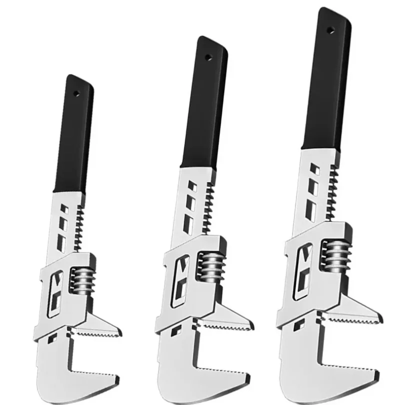 

12"-type Wrench Right Angle Wide Jaw Opening Adjustable Spanner Wrench Tools Use in Auto,Construction and Home Repairs