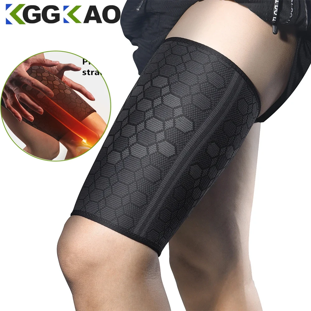 

1Pcs Thigh Compression Sleeves - Hamstring Compression Sleeves for Quad and Groin Pain Relief - Thigh Brace & Wrap,for Running