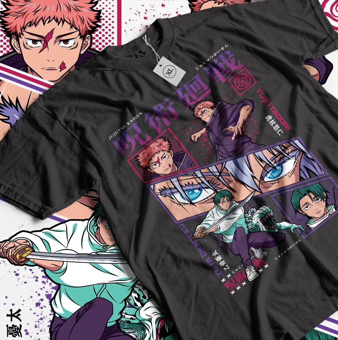 2026 Sommer Jujutsu Kaisen Anime YUJI ITADORI Bedrucktes Lockeres Kurzarm-T-Shirt aus Reiner Baumwolle für Kinder Trendiges Unisex Casual Y2k