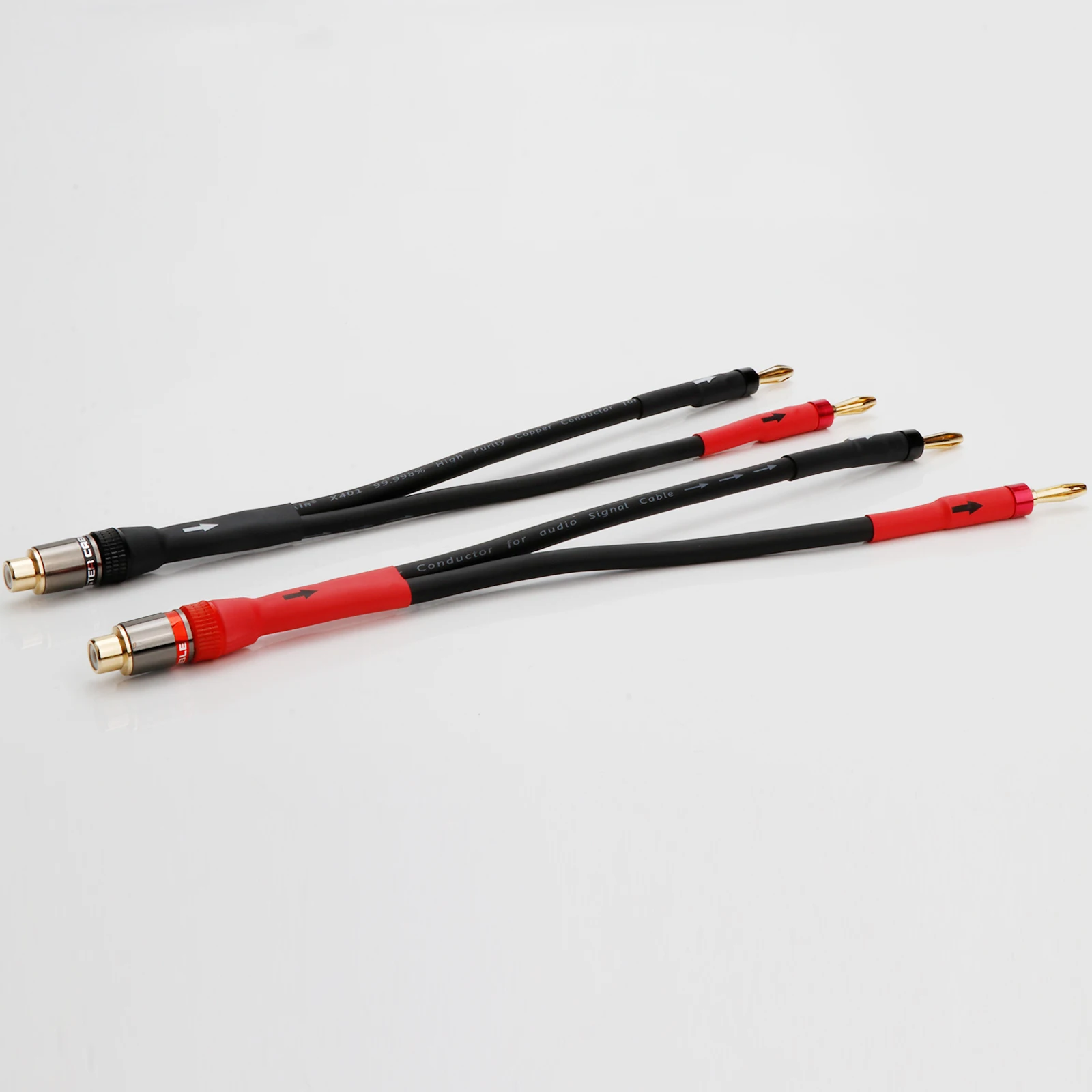 HiFi RCA to 2 Banana Adapter Cable rca Audio Cable for Amplifier Speaker Adapter Cable 4mm Banana Speaker Wire