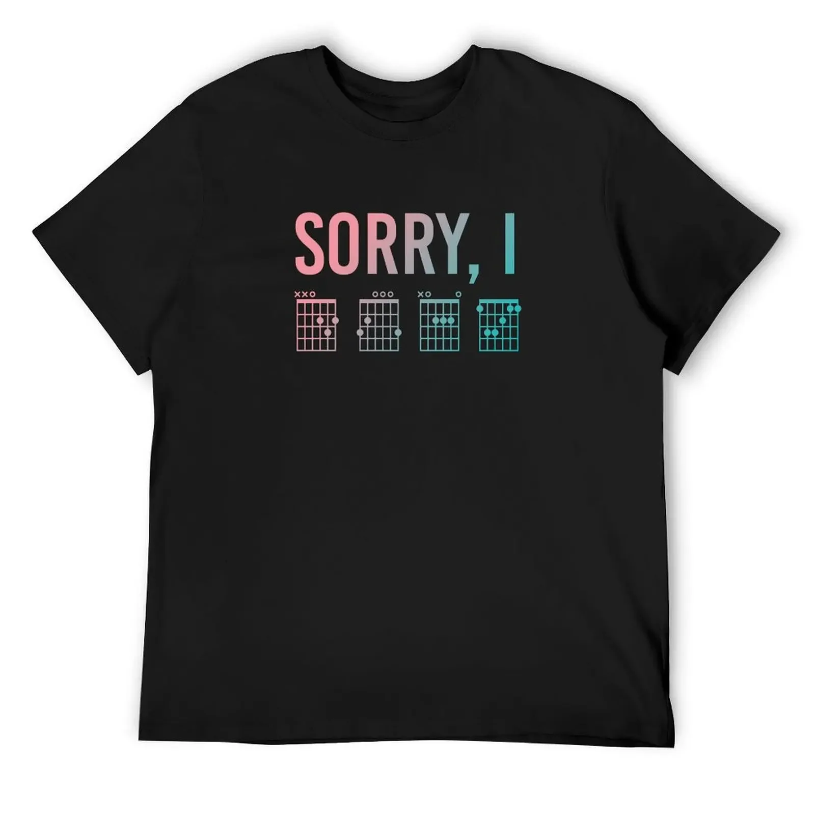 Sorry I DGAF Pink and Blue Gradient Funny Guitar Chords Guitar Player Gifts Funny guitar Chords Hidden Message Music Hum T-Shirt