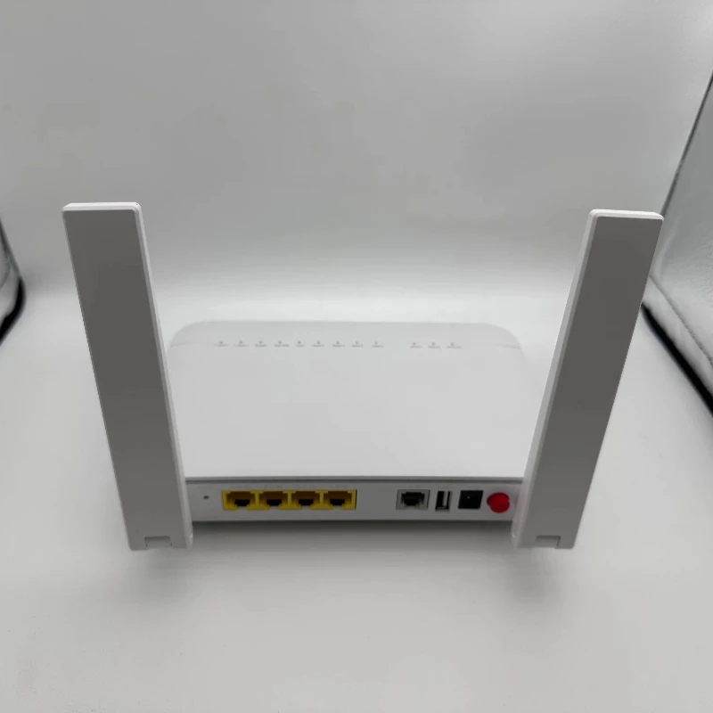 جهاز توجيه WiFi6 ONU F6610m Xpon Ont للمنزل والمكتب تردد واحد 2.4G 4GE 1TEL مودم ألياف أحادي الوضع FTTH البرامج الثابتة الإنجليزية