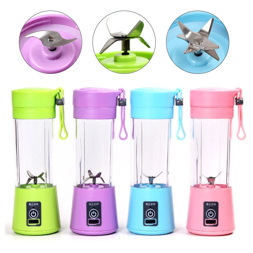 

Portable and Rechargeable Juice Blender Multi-function Fruit Mixer Six Blade USB Juicer Cup