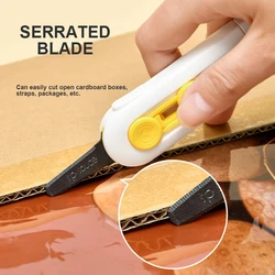 Mini Unbox Knife Safety Round Head Cutter Magnetic Carton Box Cutter Opening Package Letter Utility Knife Perfect for Home Use