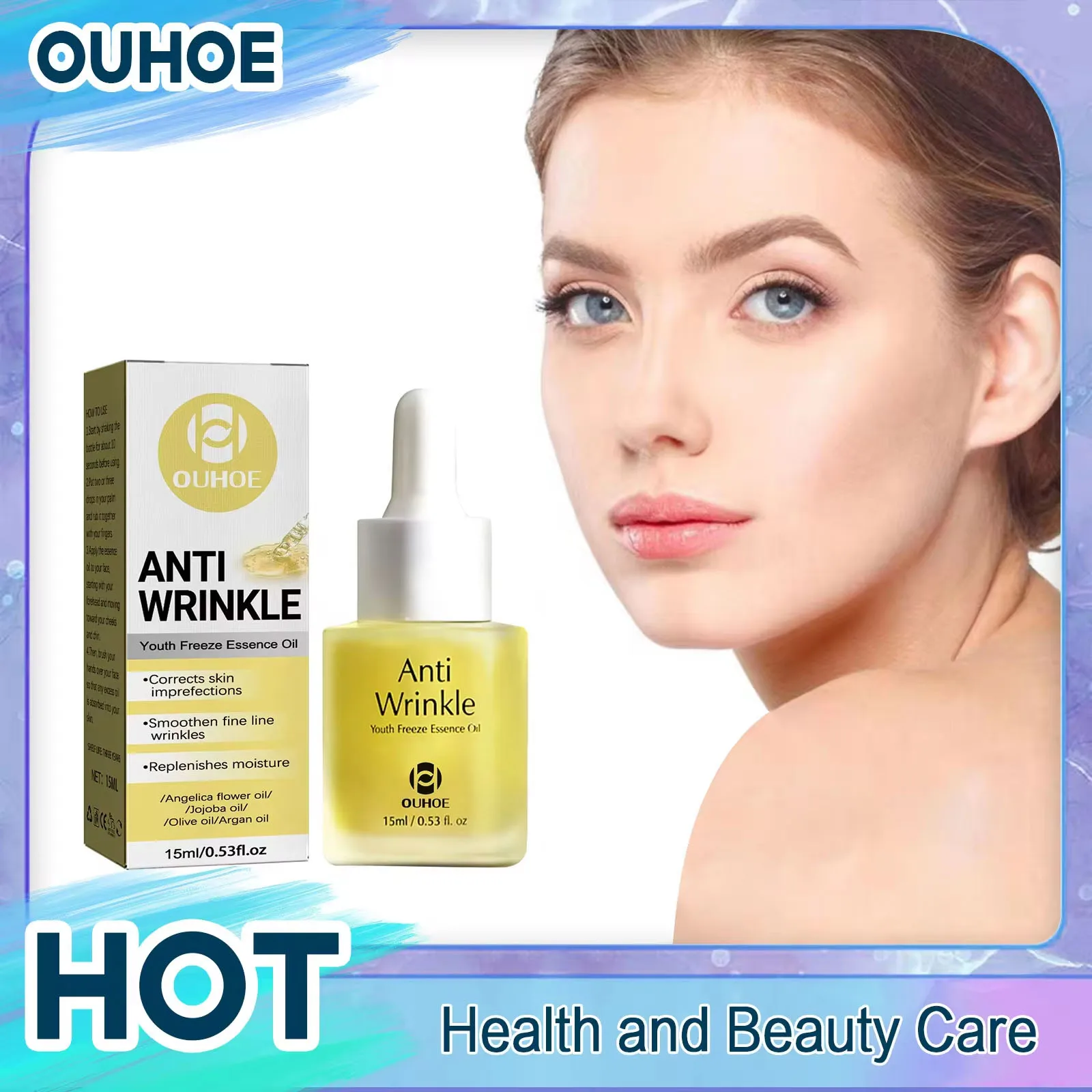 Wrinkle Removal Serum Anti Aging Smooth Fine Line Firming Lifting Improve Dullness Repair Moisturizing Brightening Essential Oil