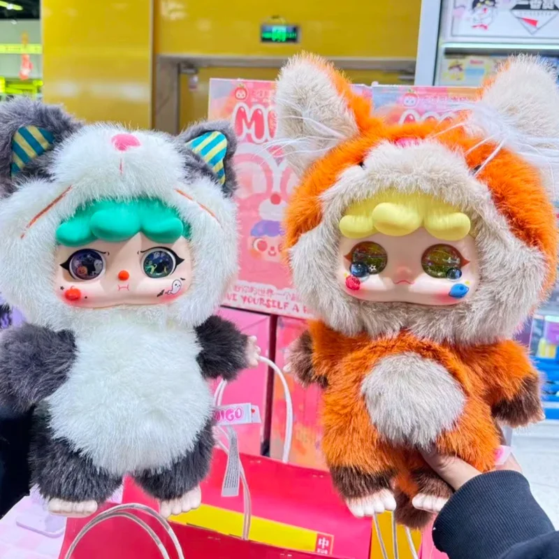 طفل ثلاثة ميجو 400% تعطي نفسك سلسلة عناق صندوق أعمى جودة عالية Kawaii أفخم دمية جمع صندوق غامض ديكور غرفة نوم