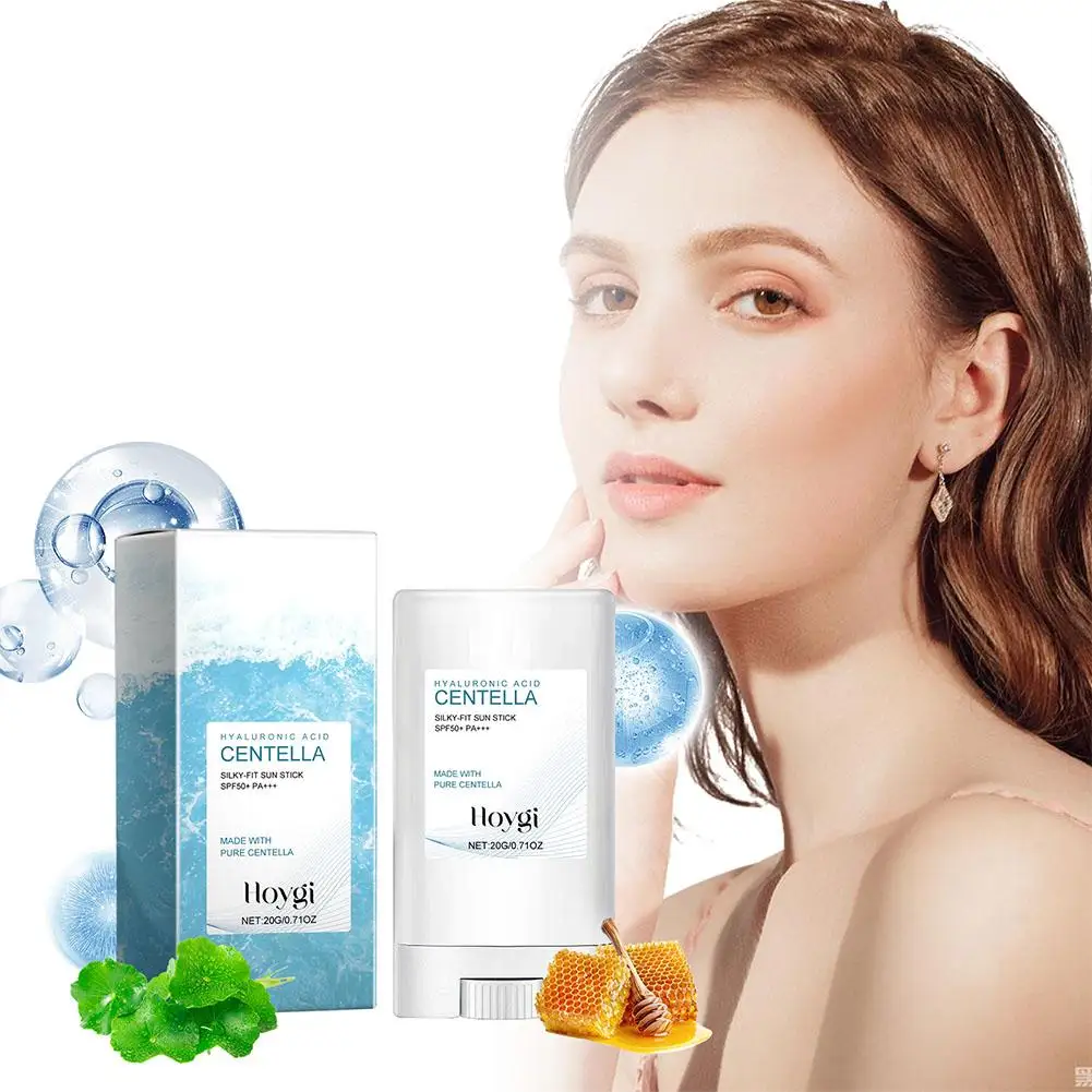 

Hyaluronic Acid Sunscreen Stick SPF50+ UV Isolation Sun Block Lightweight Products Bar Skincare Cream Moisturizing Sun Faci I0M9