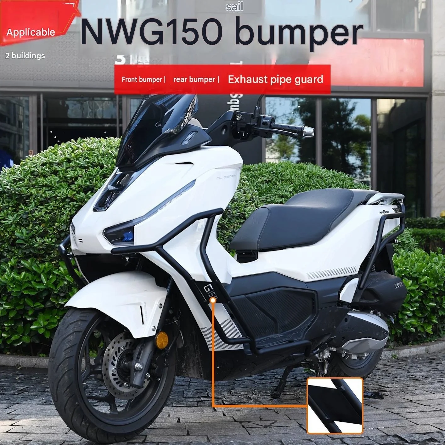 For Honda NWG150 Multifunctional Modification Kit with Front And Rear Bumpers to Reduce Shell Damage Risk during Tip-Overs