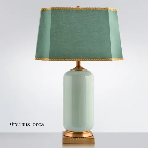 

Modern new Chinese ceramic table lamp hotel exhibition hall living room bedroom bedside lamp light luxury decorative table lamp