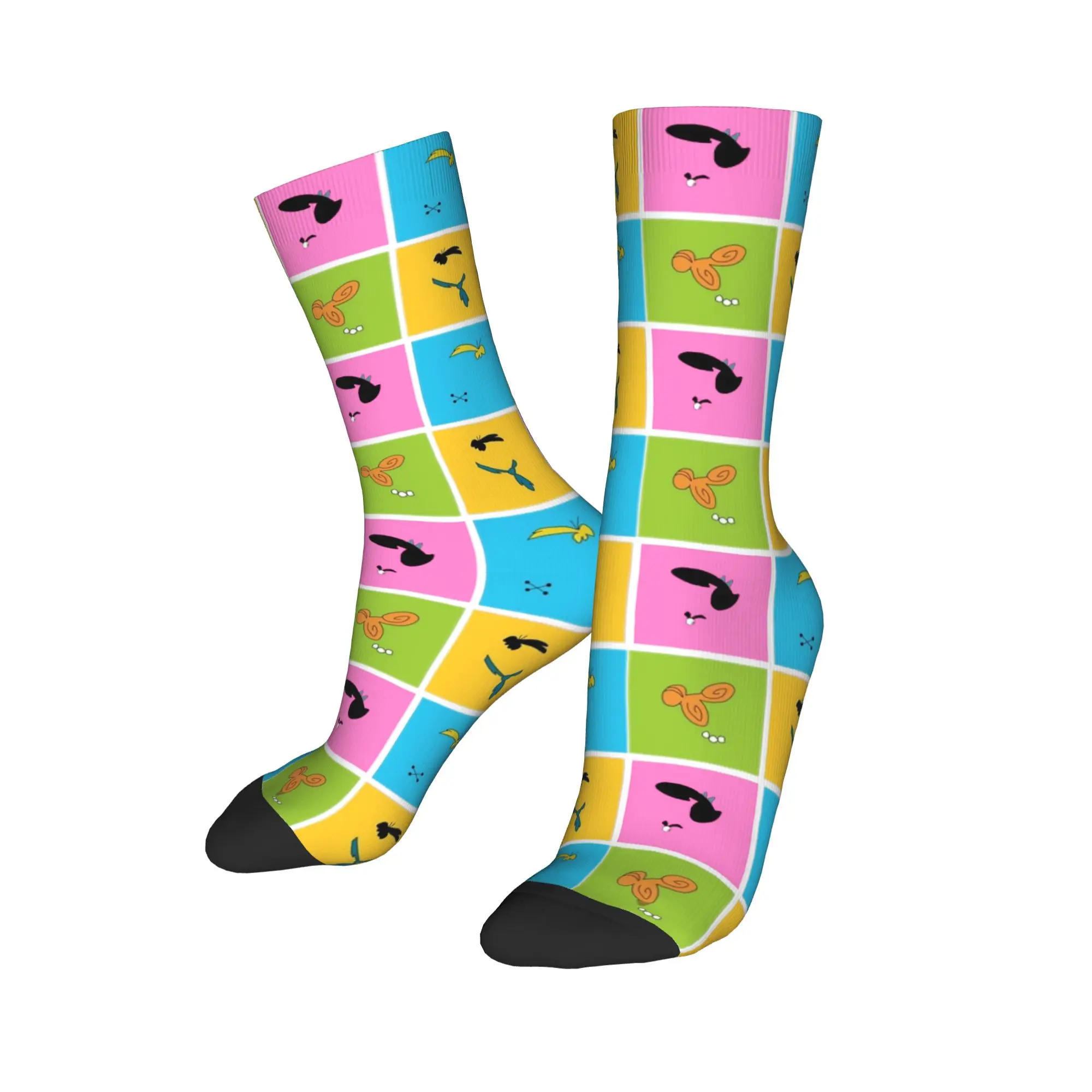 

Fred Socks Men's Women's Polyester Funny The Flintstonesd Socks Hip Hop Spring Summer Autumn Winter Middle Tube Stockings Gifts
