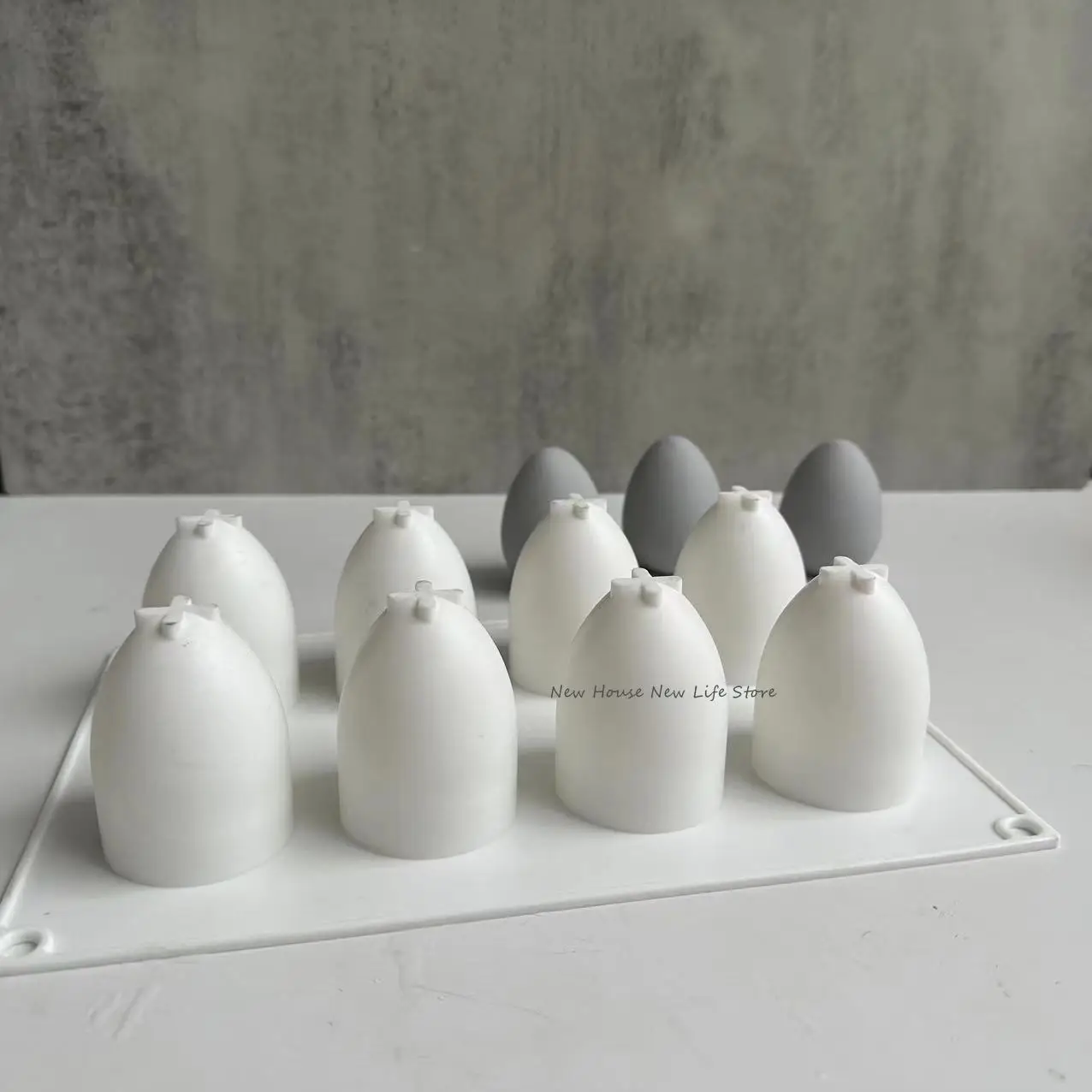 3D Egg Candle Silicone Mold DIY Mousse Chocolate Cake Craft Baking Tool Easter Simulation Egg Resin Plaster Mold Home Decor