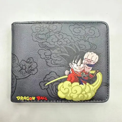Dragon Ball Tecknad Plånbok Barn Enkel Mode Pu Läder Multifunktionell Förvaringskort Sedlar Visitkort Kortpaket 8 best sales Cartera Dragon Ball - №5