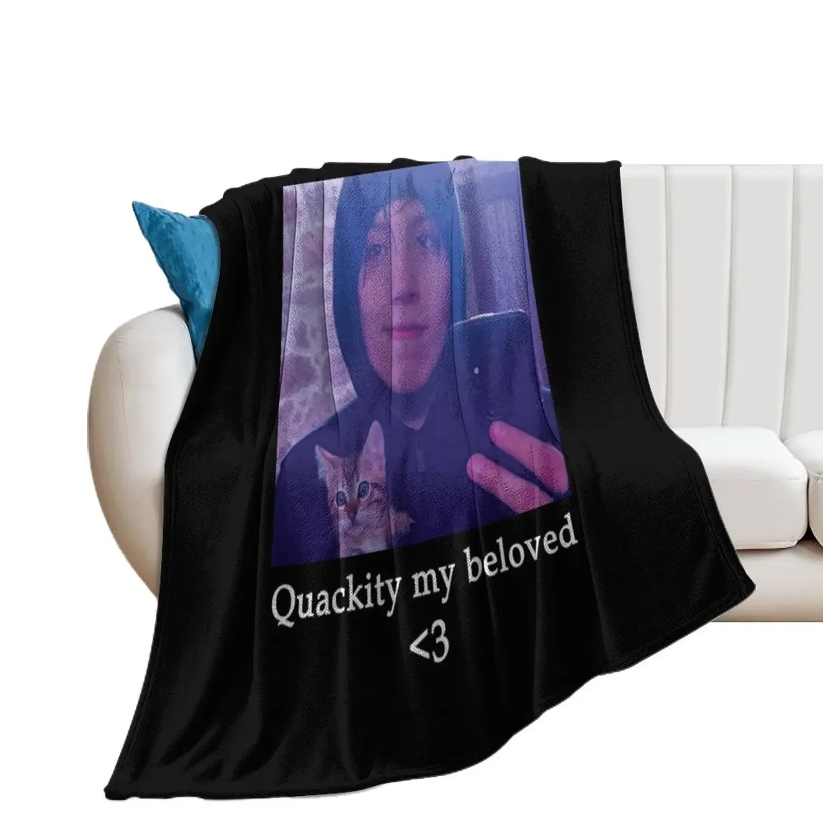 

Quackity my beloved | Beloved Quackity | Dream SMP Throw Blanket Decoratives Tourist Beach Blankets