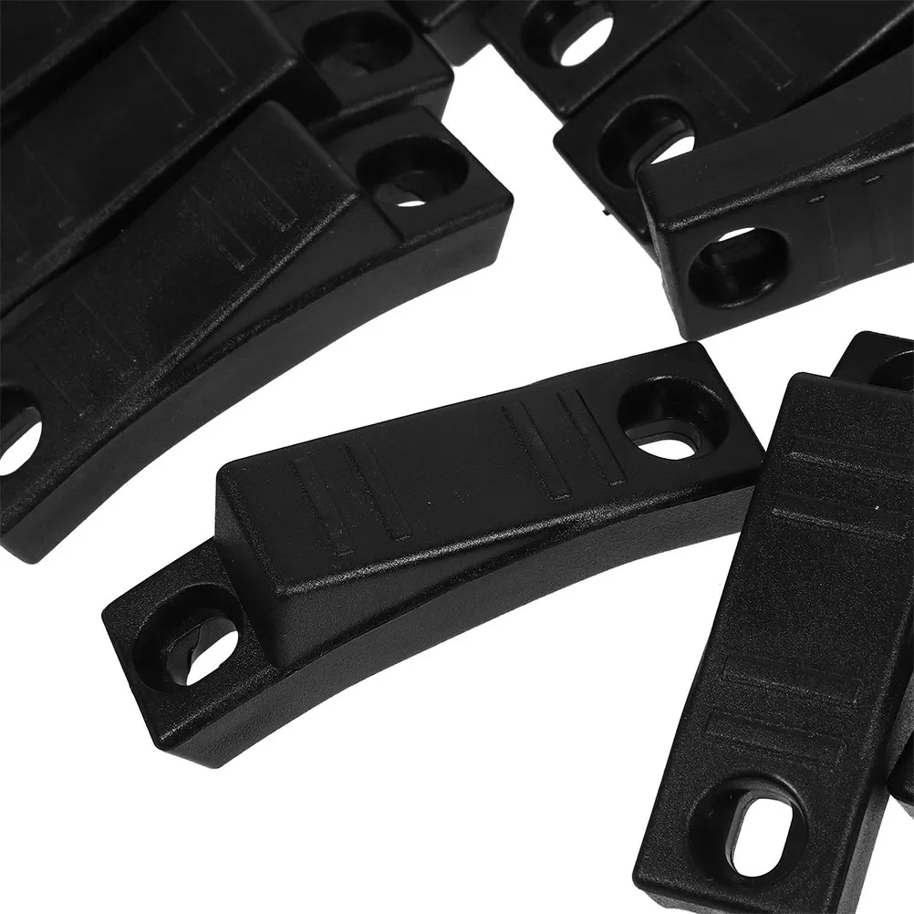 10Pcs Furniture Floor Pads Boat Shaped Plastic Chair Leg Protectors Non Slip Foot Covers Office Iron Frame Chairs Scratch Noise