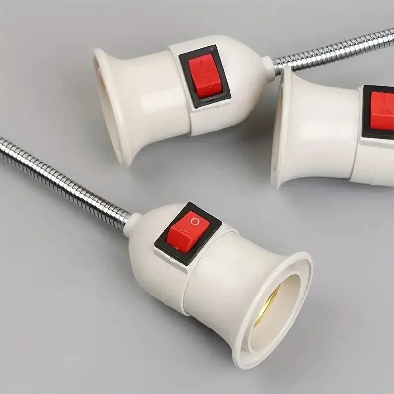 Lampe frontale pivotante à prise directe ue/US, bouche E27, grand support de lampe à vis, type tuyau universel avec interrupteur