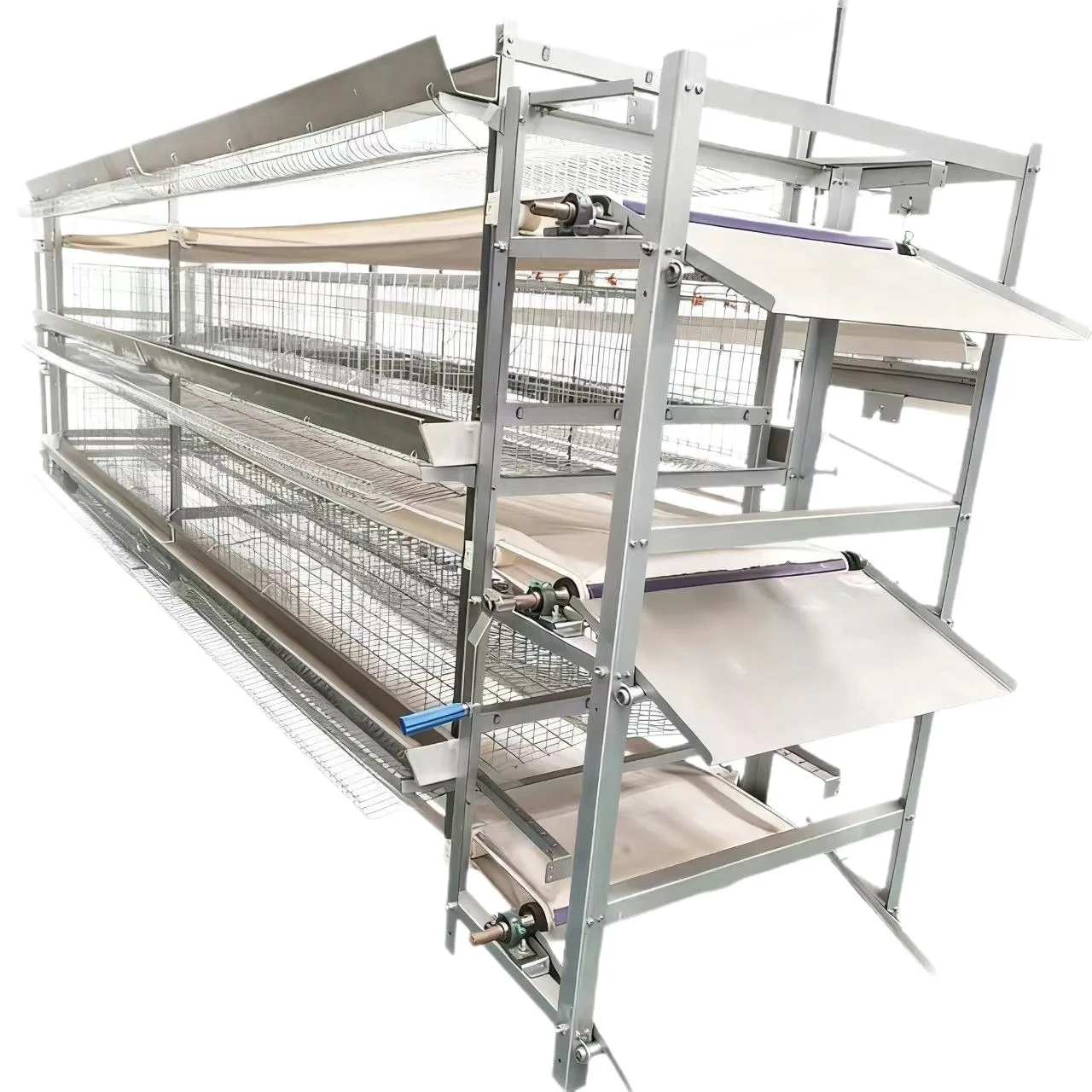 New H Type 3/4 Tier Layer Cage with 1 Year Warranty  Hot Dip Galvanized Steel Long Service Life for  Africa Egg Farms