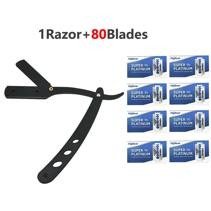 

New Professional Hairdresser Shaver Men's Barber Razor Haircut Tools Metal Stainless Steel Universal Single-edged Blade