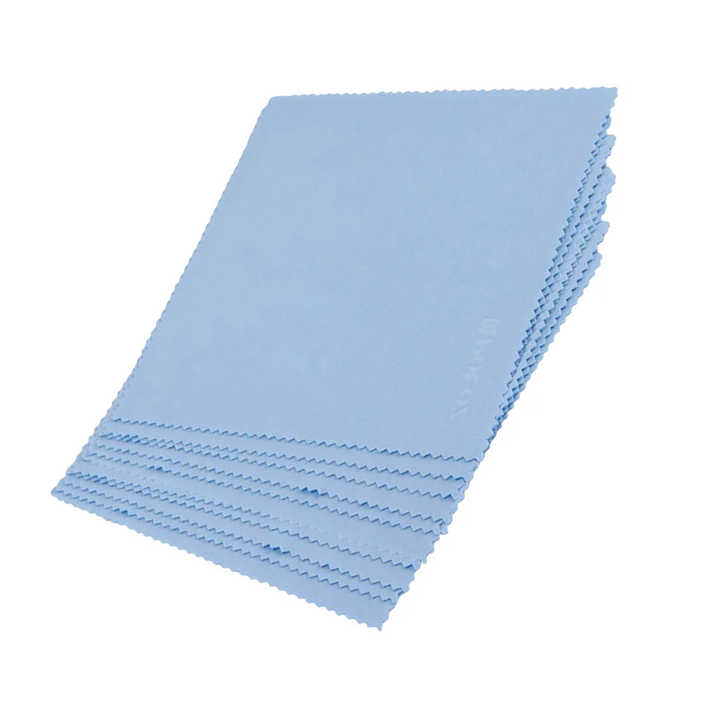 

50Pcs Cleaning Cloth Microfiber Soft Non Abrasive for Eyeglasses Lens Screen Jewelry Watches Glass Surfaces on The Go Blue