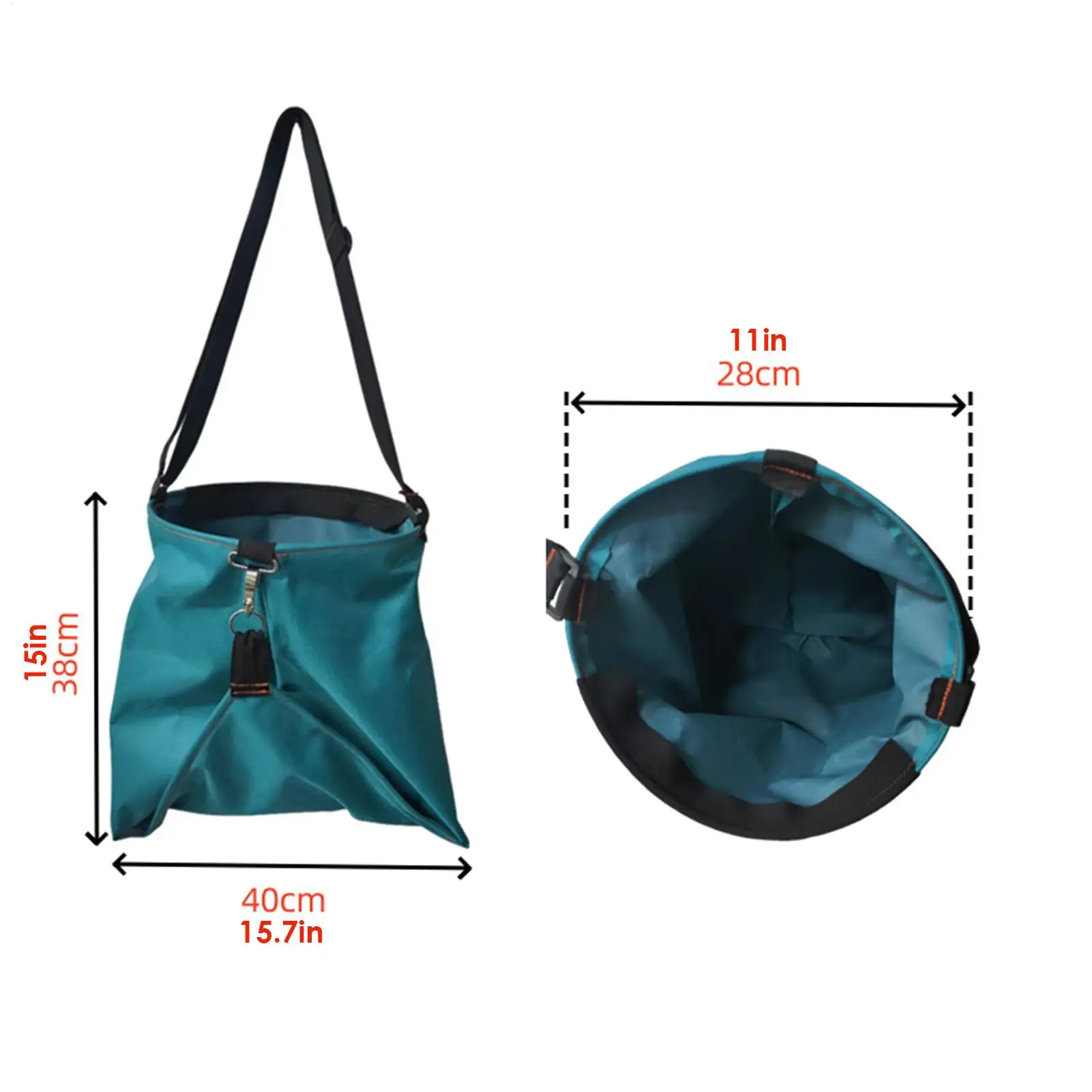 Delantal de cosecha, bolsa para recoger frutas, delantal grande para recoger frutas con bolsillos de liberación rápida para deshierbe de verduras de granja, recogida de bayas