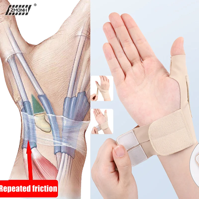 

[H]1Pcs Thumb Brace Wrist Stabilizer Pain Relief Right Or Left Hand Soft Thumb Support Compression Sleeve Protector