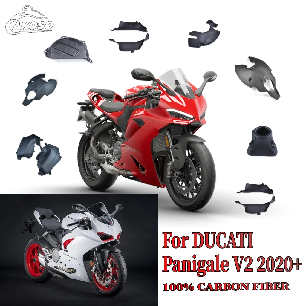 

For DUCATI Panigale V2 2021 2022 2023 2024 Pure Carbon Fiber Accessories Parts Fender Winglets Exhaust Cover Fairing Kits