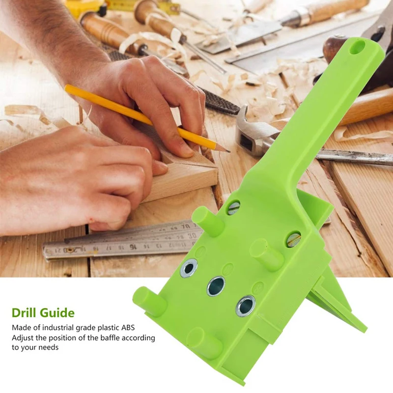 

Быстрый деревянный дюбельный зажим, пластиковый АБС-пластик, ручной карманный зажим для отверстий, система сверла 6/8/10 мм, дырокол для столярных дюбелей