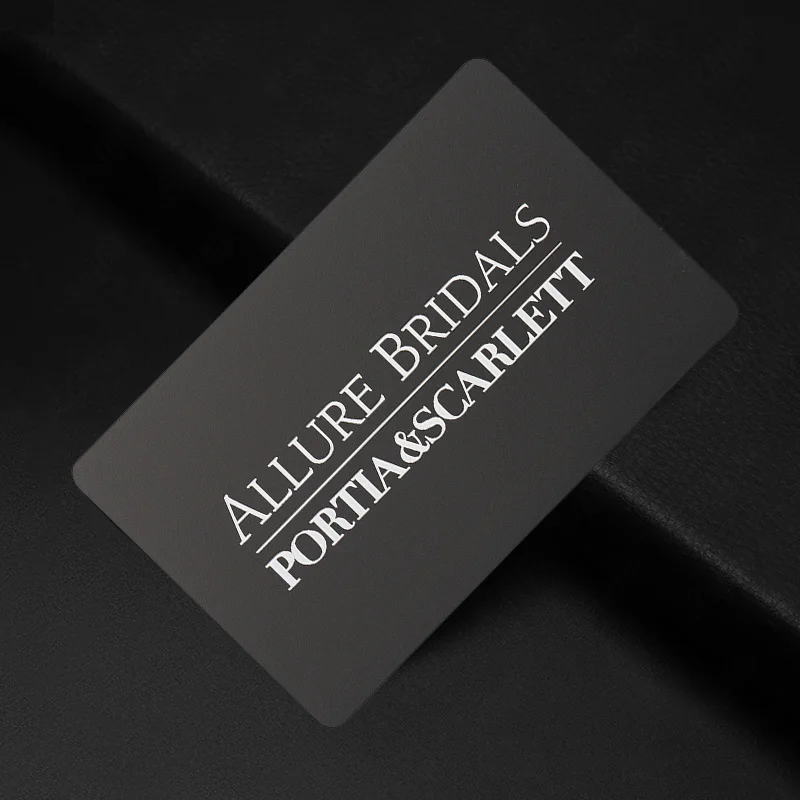Black Stainless Steel Engraved Metal Card DLG BLACK Metal Card