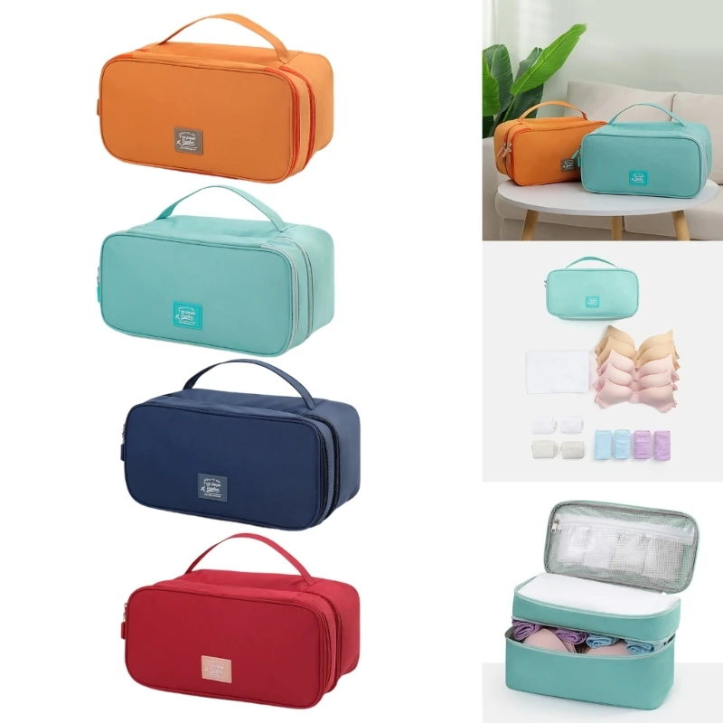 Double Layer Socks Pack Cube Toiletry Bag Waterproof Travel Underwear Bag