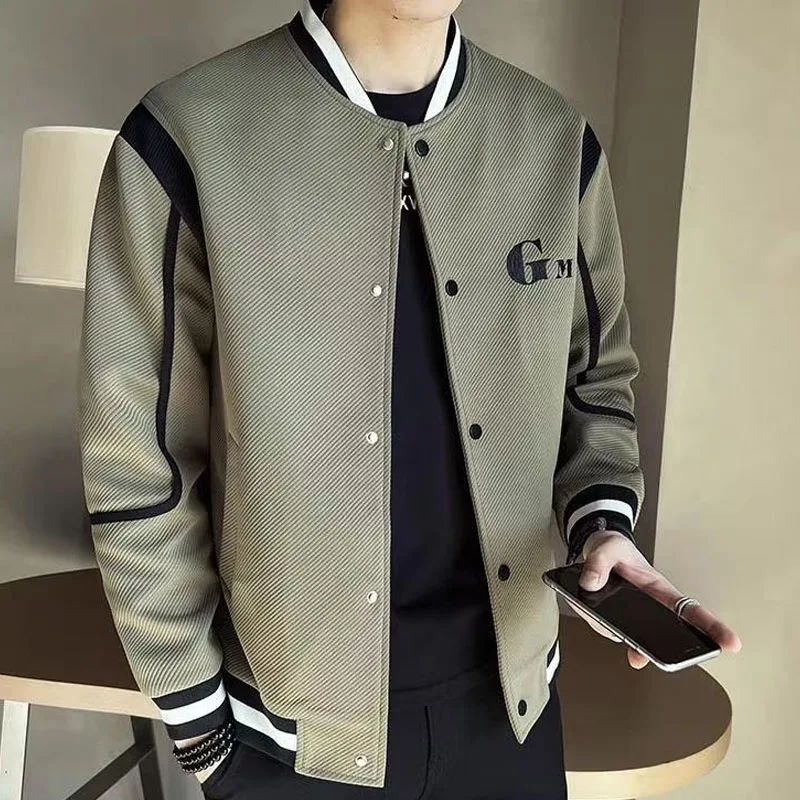 Veste décontractée polyvalente pour hommes, veste d\'épissure, version coréenne, carillon, beau, décontracté, revers, printemps et automne, nouvelle