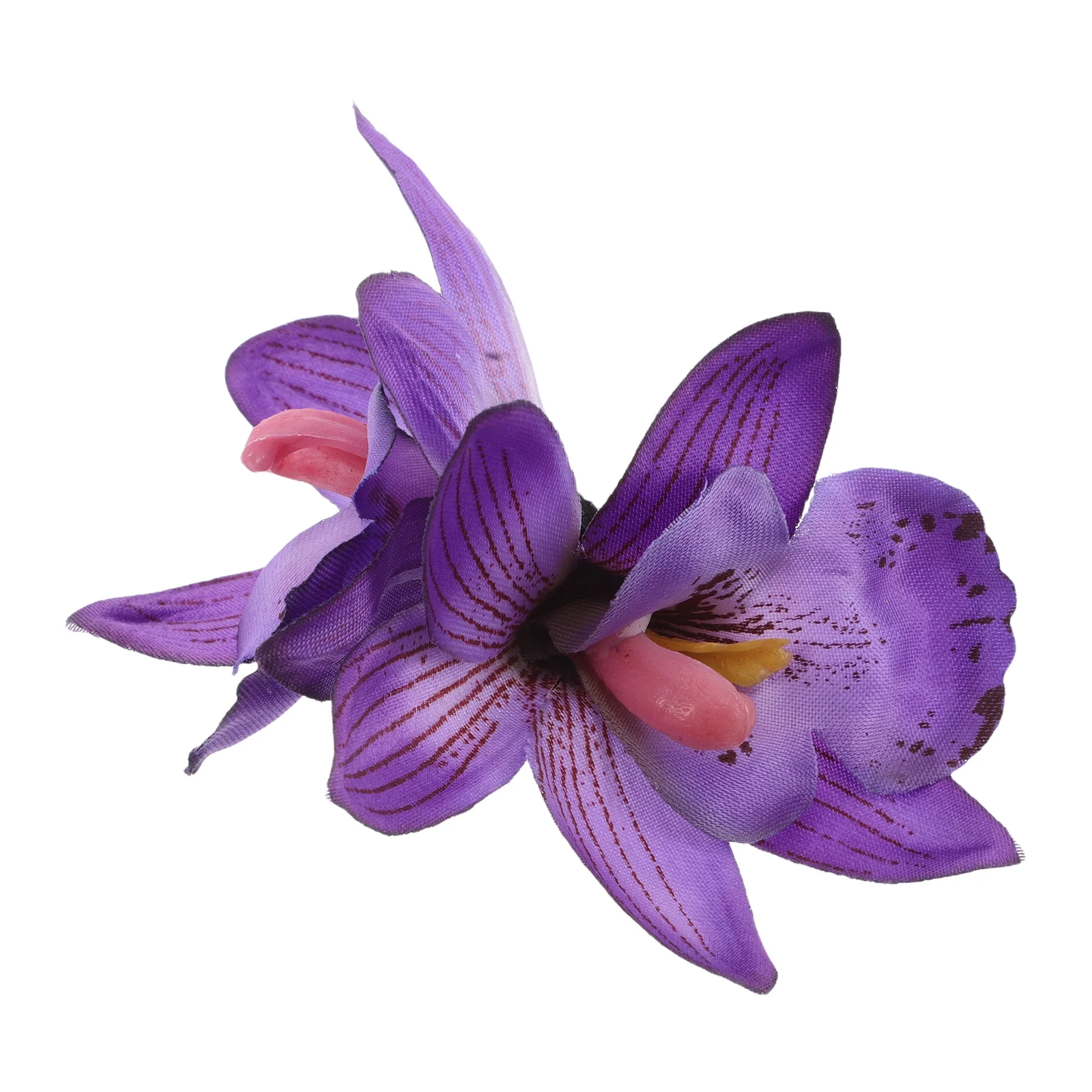 

Flower Hairpin Elegant Bride Accessory Bridal Women Bridesmaid Clips Pins Headgear Purple Orchid Durable Material Versatile Use
