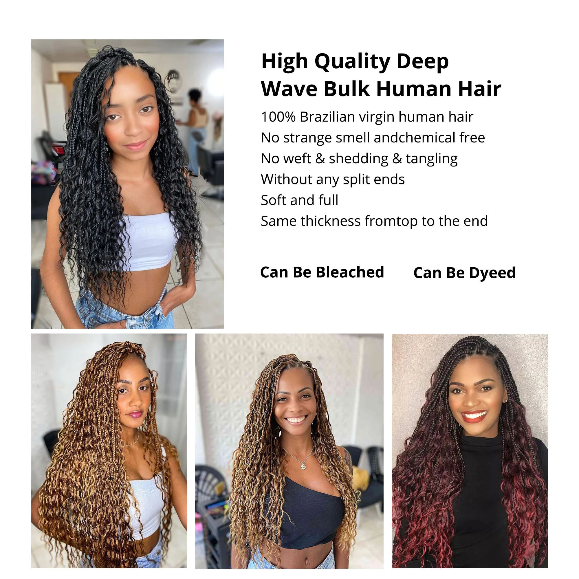 Curly Ombre Human Hair Bundles para Bra, Kinky Curly Hair, Pacotes para sutiã