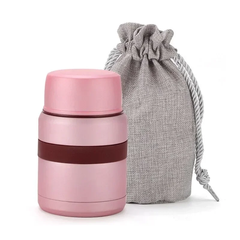 350ml 500ml stainless steel insulated thermal lunch jar, mini food container vacuum flask for office school travel